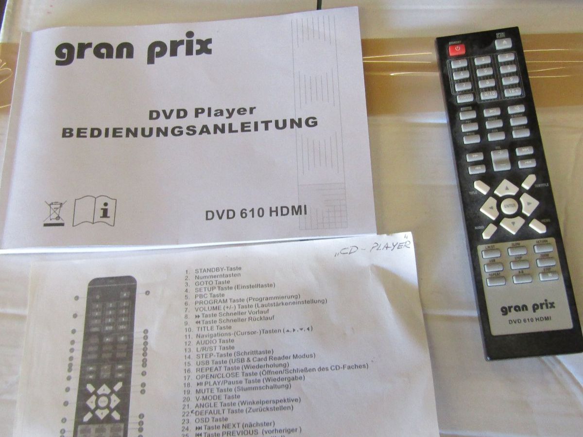 Multimediaplayer & Streamer: Gran Prix DVD 610 HDMI Player USB & SD Card mit FB – Gebraucht aus Wädenswil von verebe 6