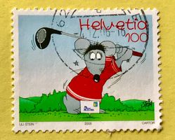 Nr.1159 Maus beim Golfspielen Sondermarken GESTEMPELT 2005