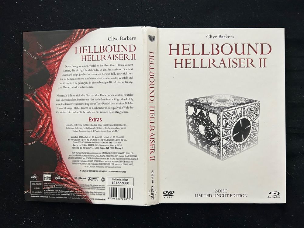Mediabook - Hellraiser 2 Hellbound UNCUT (Gebraucht) in Zürich für CHF ...