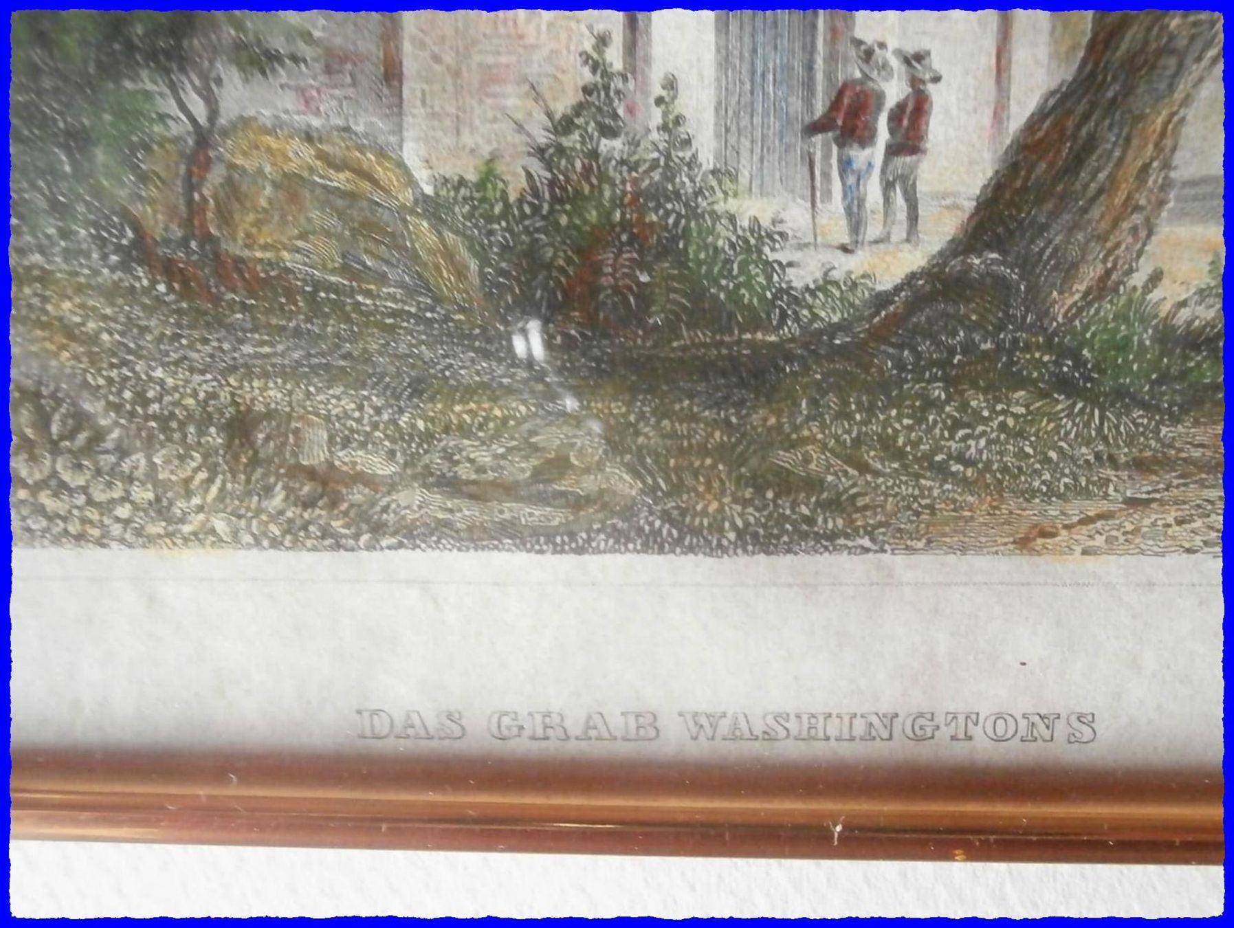 Cornici: Edler BILDERRAHMEN mit altem Stich: "DAS GRAB WASHINGTONS" – Usato da Worblaufen venduto da Re_mo81 3