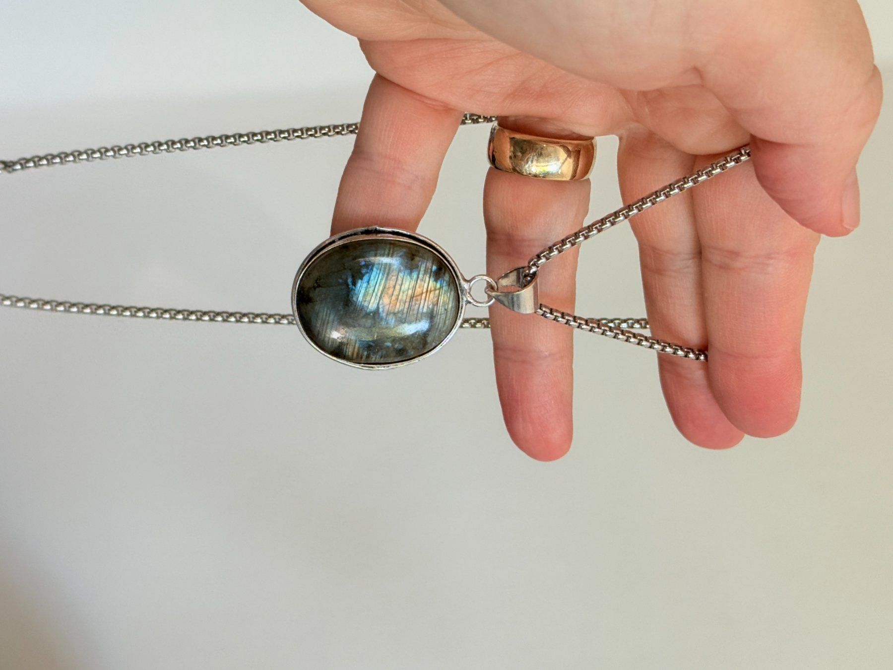 Catenine: Collier labradorite ✨ Pendentif unique en pierre – Nuovo e nell'imballaggio originale da Genève venduto da AWWA 9