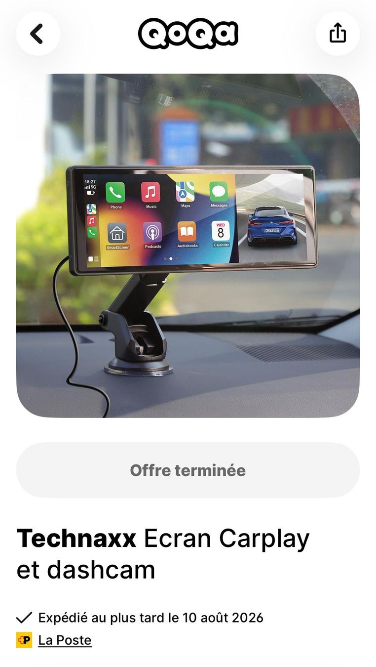 Accessori per altri veicoli: Technaxx Ecran 10 pouces CarPlay Dashcam TX-367 – Nuovo (secondo la descrizione) da Genève venduto da CapsGeneva