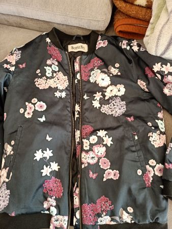 Bomberjacke Jacke von Boysens Gr 38 Gr M mit Blumen Muster