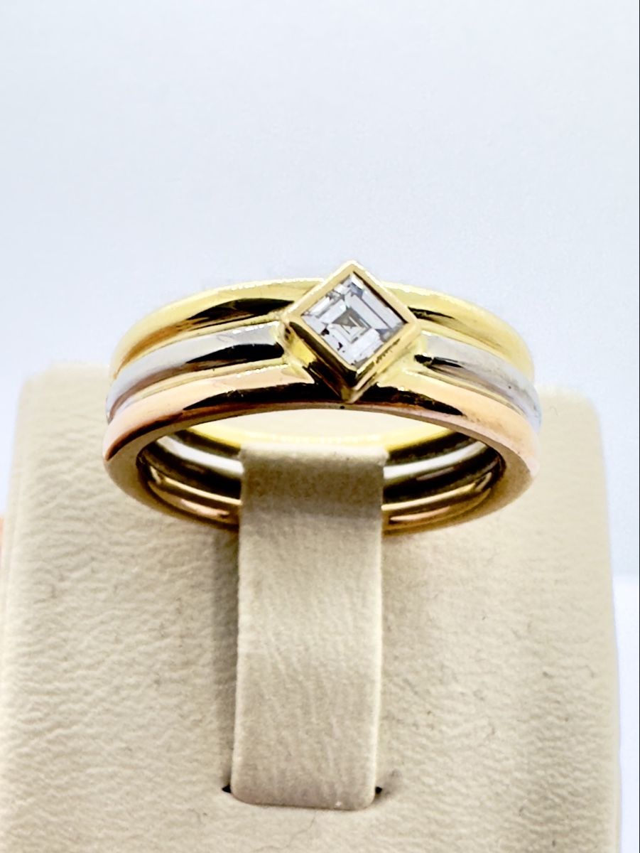 Ringe: 750/18 Karat Gold Ring mit 028 Ct Brillant – Gebraucht aus Murg von MTGold 1