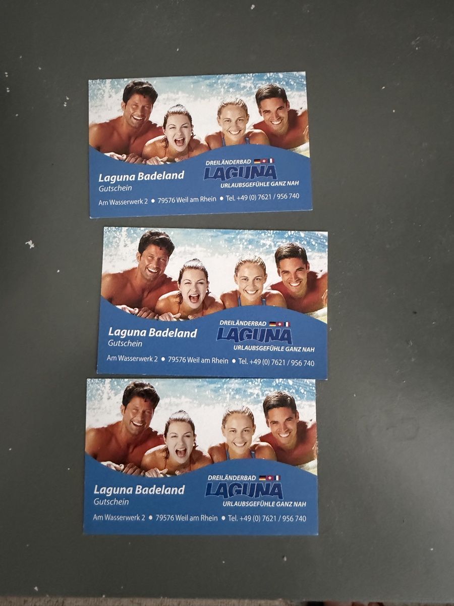 Gutscheine: Laguna Badeland Gutschein 3 Stk. – Neu und originalverpackt aus Suhr von Oppel