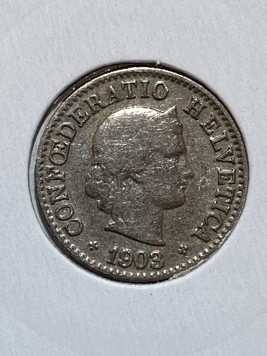 Tutti le monete: CH - 5 centimes - 1903 – Usato da Payerne venduto da Mike1682 1