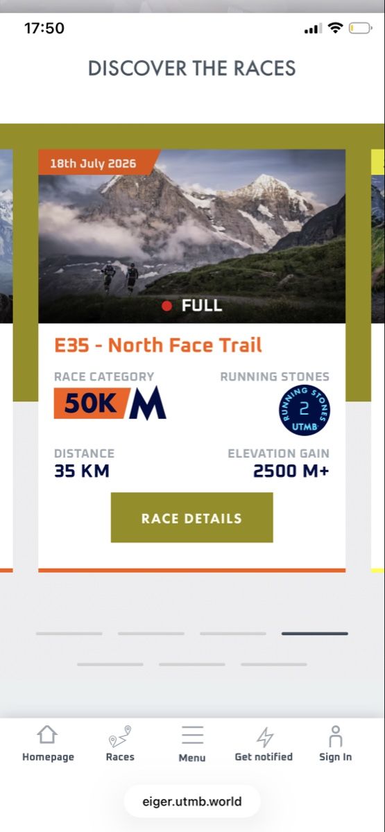 Biglietti: Eiger Ultra Trail E35 North Face Trail Race Entry - 35KM – Nuovo e nell'imballaggio originale da Wettswil venduto da spi_ke