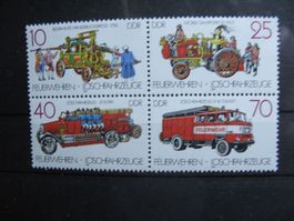 DDR 1987 Feuerwehr 4er BL  **