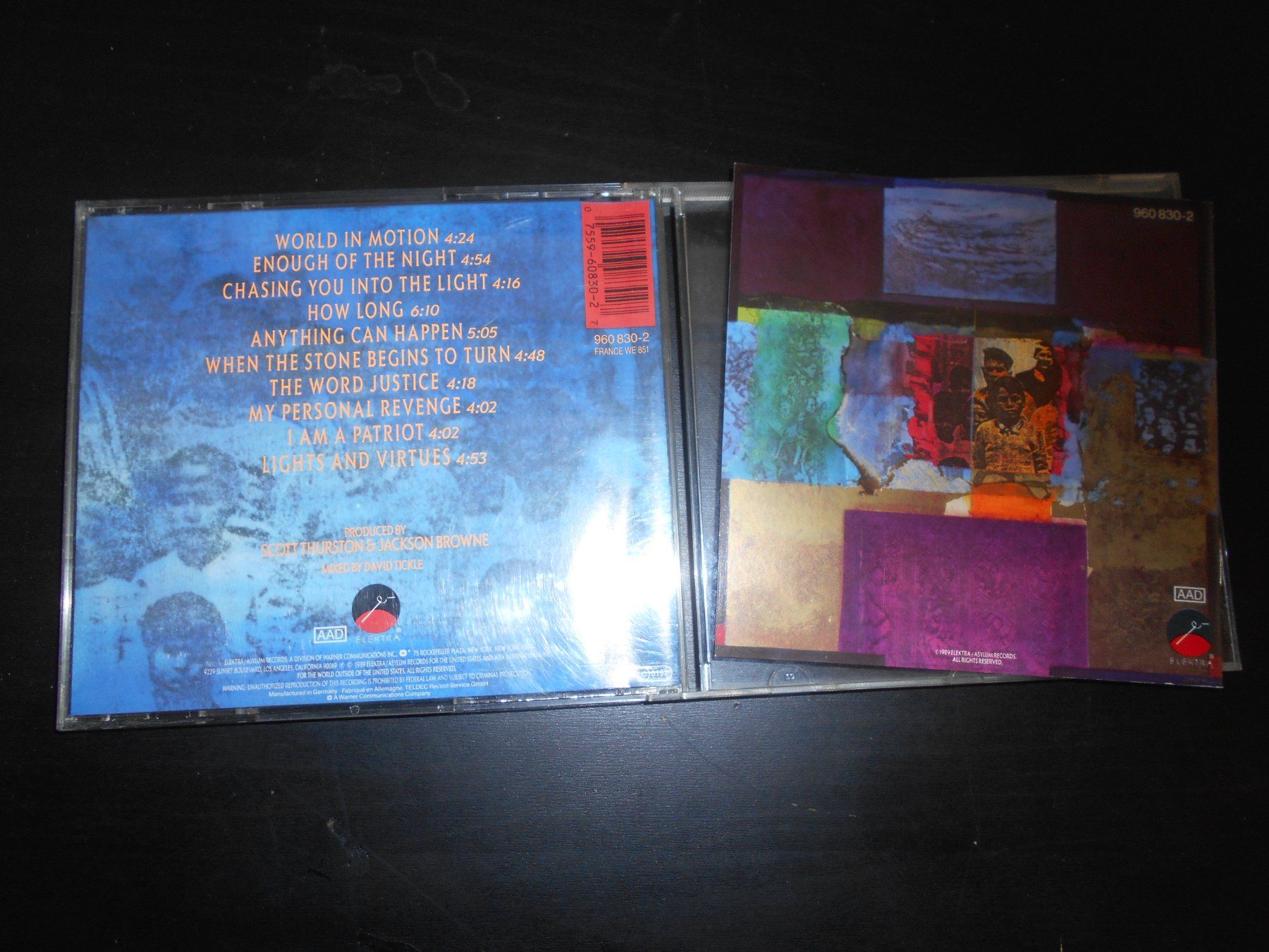CD: Jackson Browne – World In Motion / 1989 – Usato da Aarberg venduto da witchhunter01 1