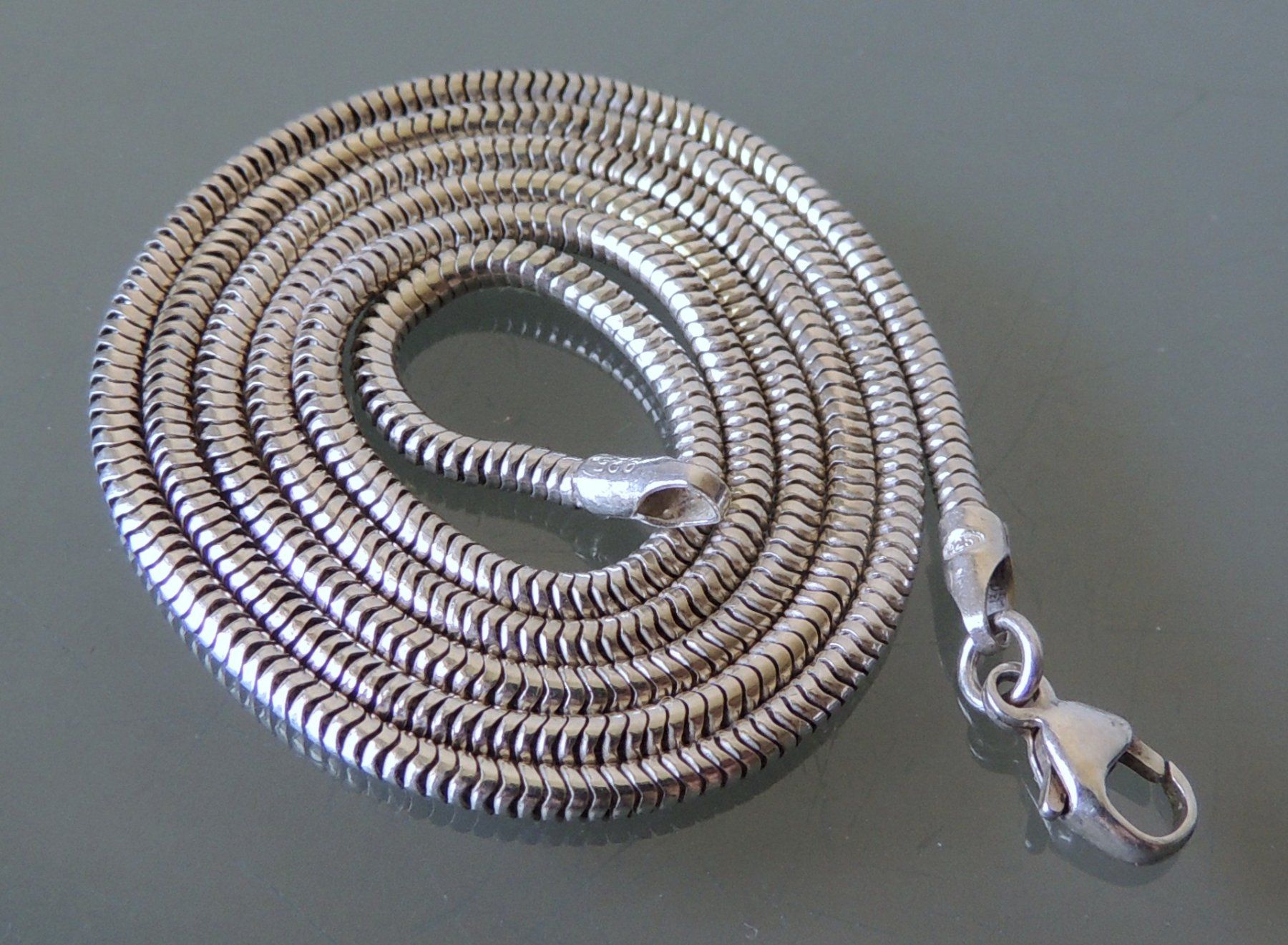 Catenine: Silber 925 Schlangen Halskette 48 cm / 2 mm – Usato da Waldenburg venduto da schaller707