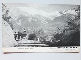 Route de Sion à Vex, Chocolat Klaus, Kutsche