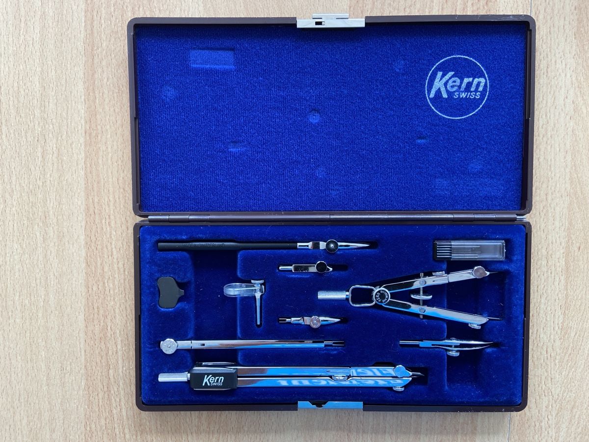 Compassi: Set compas Kern pour professionnel – Nuovo e nell'imballaggio originale da Posieux venduto da Olux 3