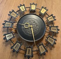 Vintage Metall Wanduhr Blessing