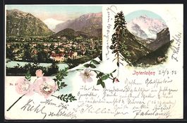 AK Interlaken, Panorama mit Jungfrau