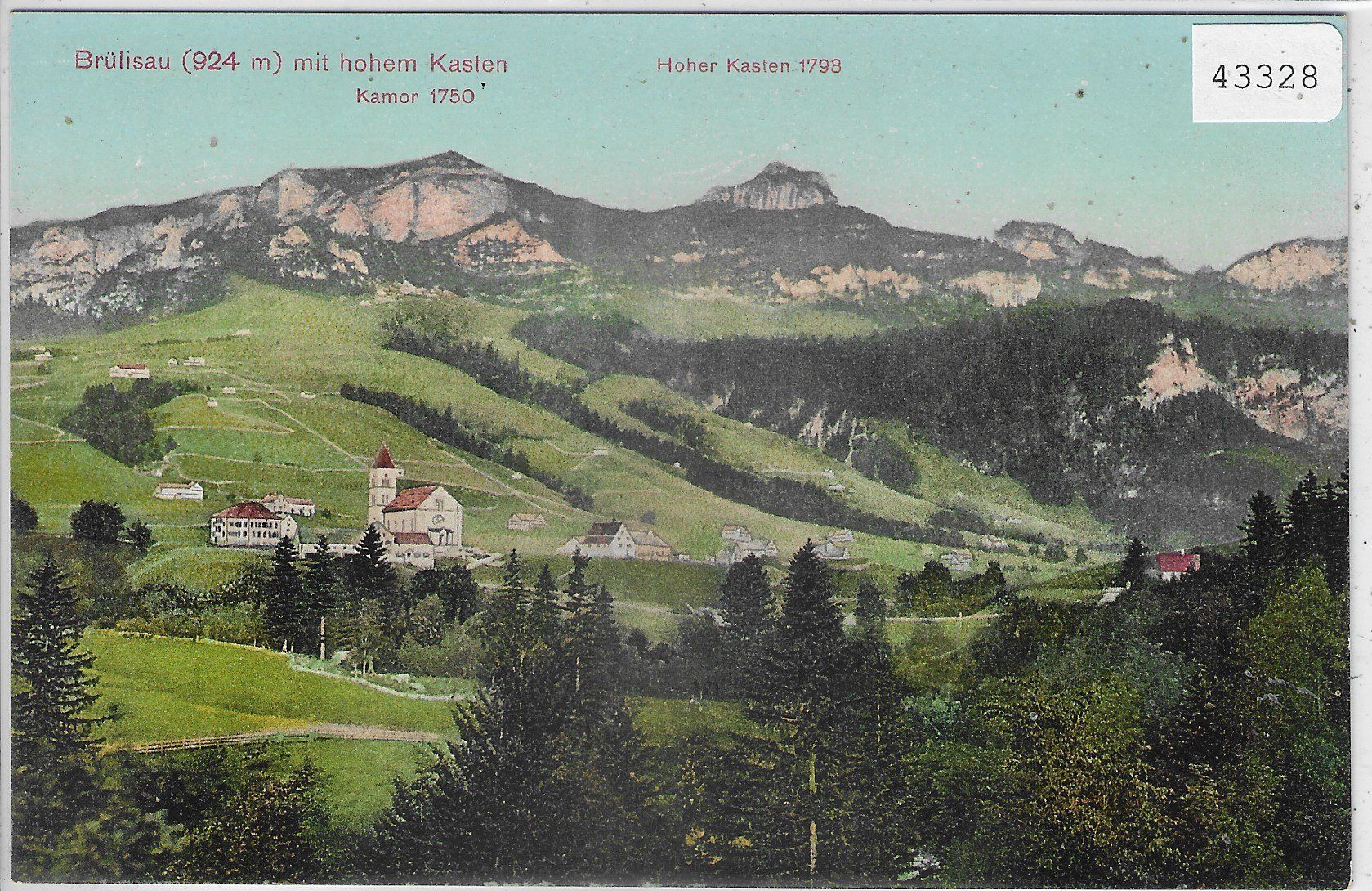 Cartoline postali: Brülisau mit hohem Kasten - Litho – Usato da Ettingen venduto da Kartenplanet