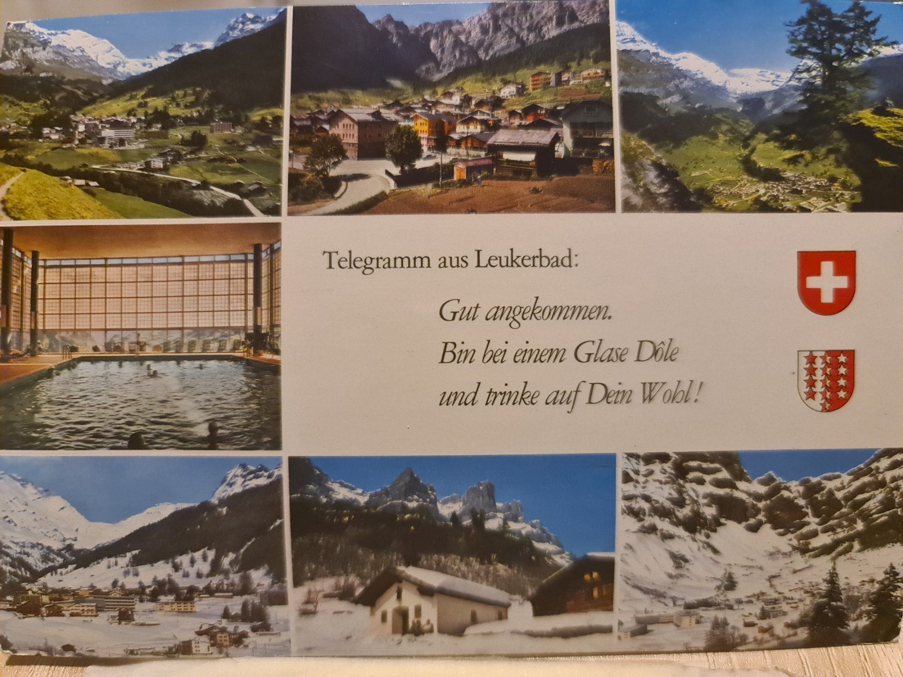 Cartoline postali: Ansichtskarte Leukerbad 1970 – Usato da Dintikon venduto da Vexi