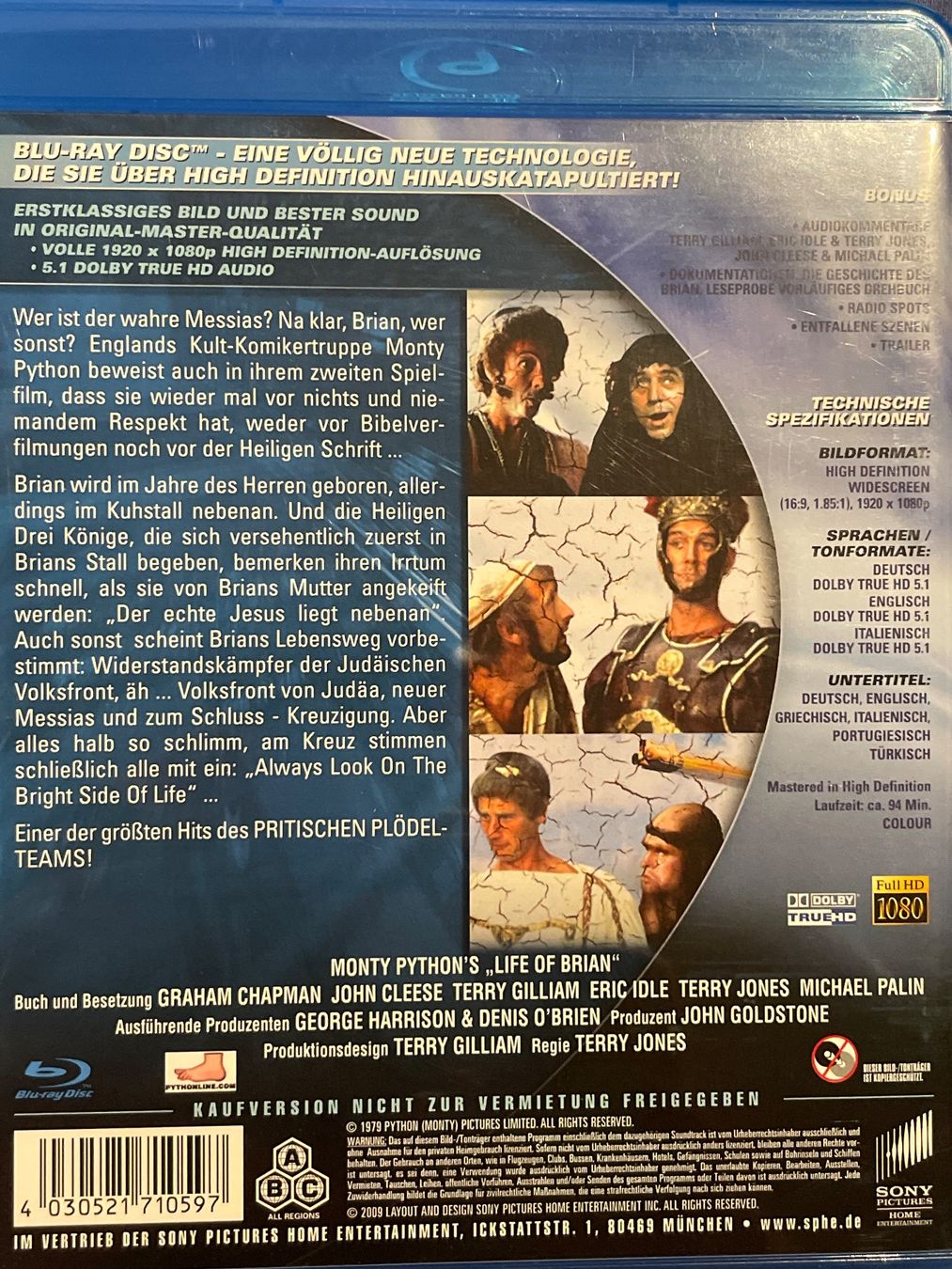 Tutti i DVDs: Monty Python - Das Leben des Brian (1979) – Usato da Waldenburg venduto da Gonzo8 1