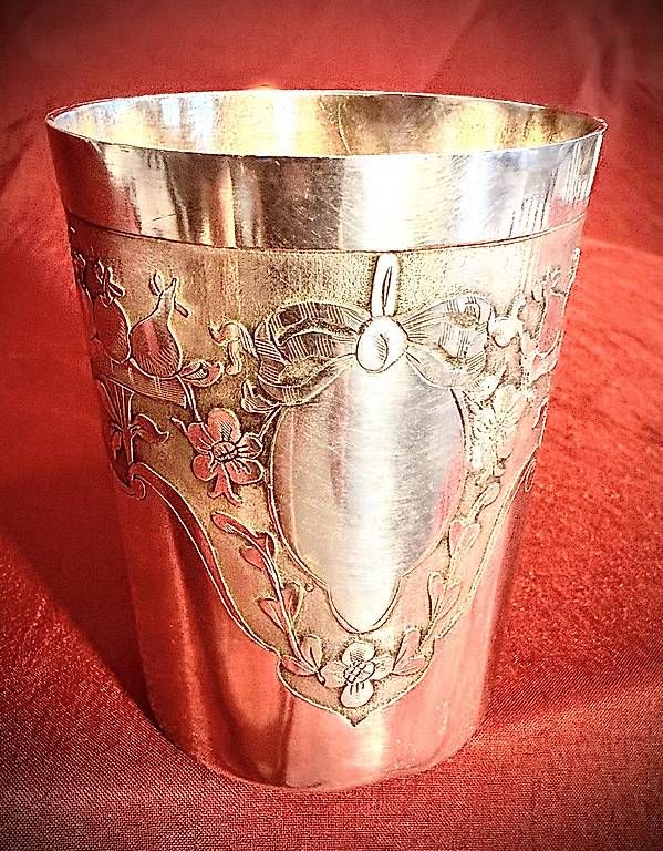 Tassen: Antiker Jugendstil-Taufbecher Silber  um 1900 – Gebraucht aus Fahrwangen von Dirk.Gerlach 1