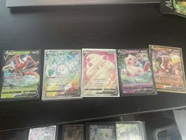 5 Pokemon Sammelkarten V Serie gemischt guter Zustand