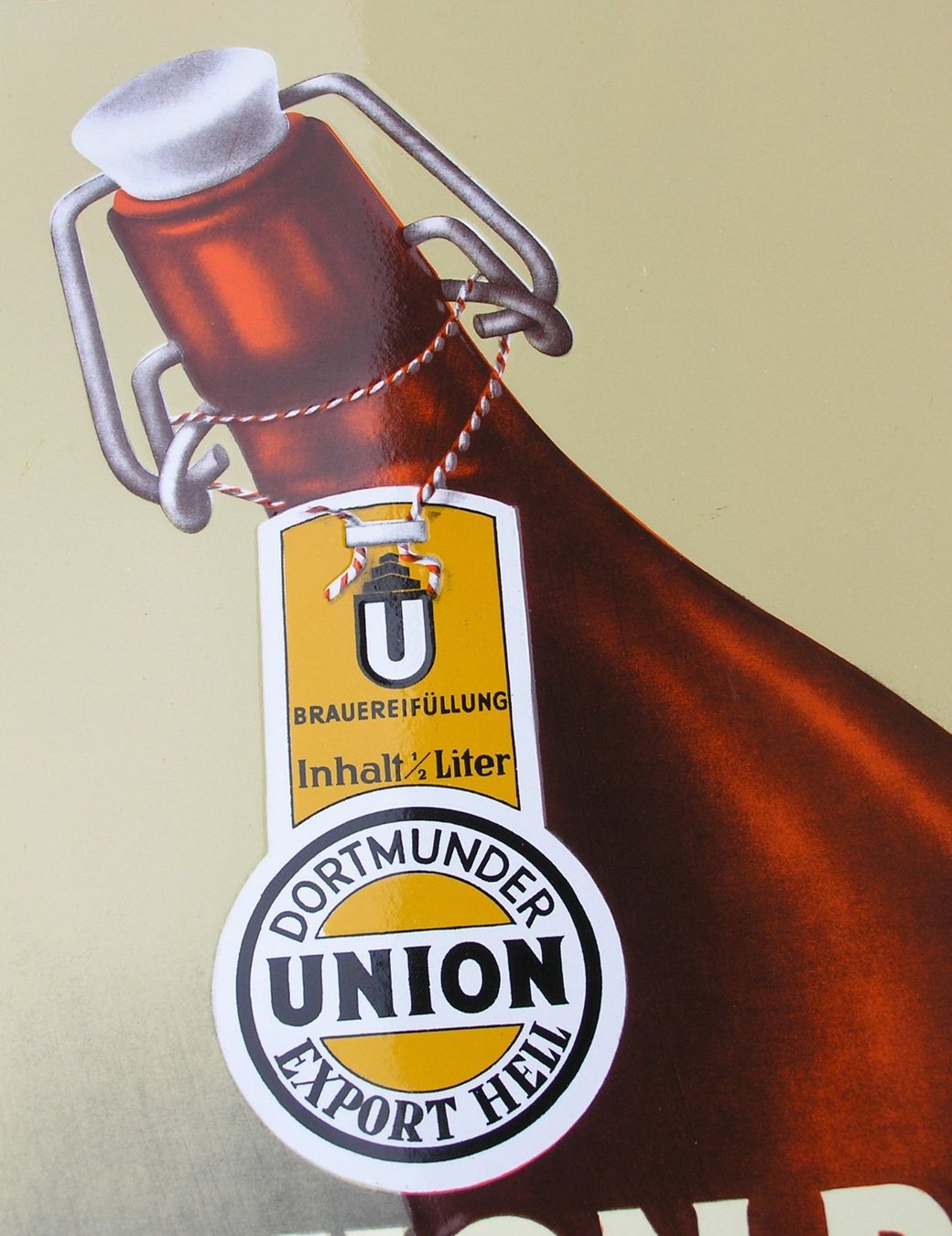 Insegne: EMAILSCHILD DORTMUNDER UNION BIER – Usato da Grenchen venduto da Antique-hunter 9