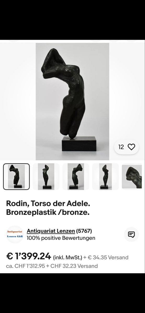 Sculture & Statue: Rodin  - Torso de Adele - Bronze – Usato da Muri AG venduto da Jaguar96 4