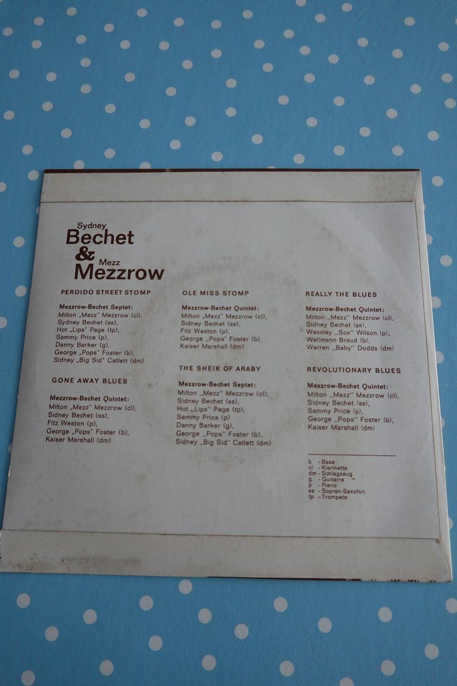 Dischi in vinile: Sydney Bechet & Mezz Mezzrow - 7" Single - Vinyl – Usato da Jona venduto da JOberg_25 3