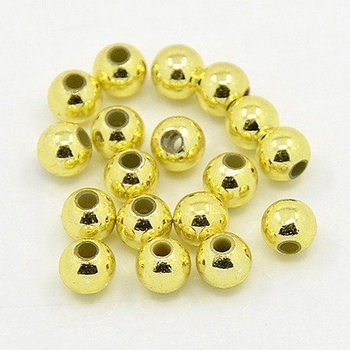 Perle (finte): Acrylperlen vergoldet 5mm / 100St. – Nuovo (secondo la descrizione) da Rüegsau venduto da Tausendfreund