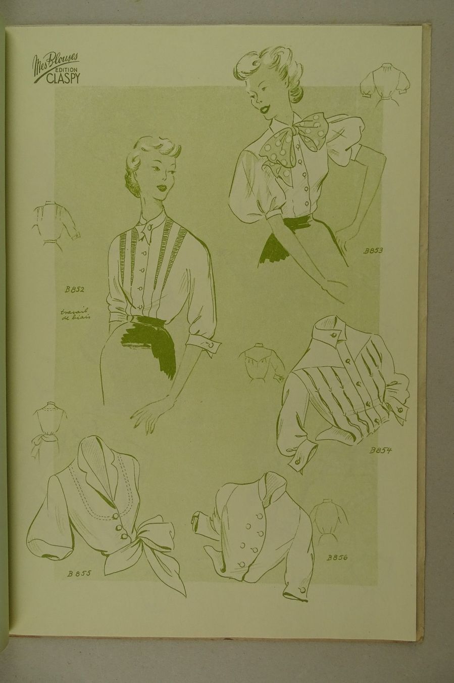 Bücher: MES BLOUSES 1951 EDITION GLASPY, ZÜRICH, MODE – Gebraucht aus Grüningen von Kartensammler 4