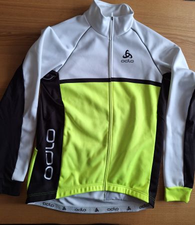 Schnäppchen: Odlo Velojacke Weiss/Neon Gelb L-Arm Gr:M