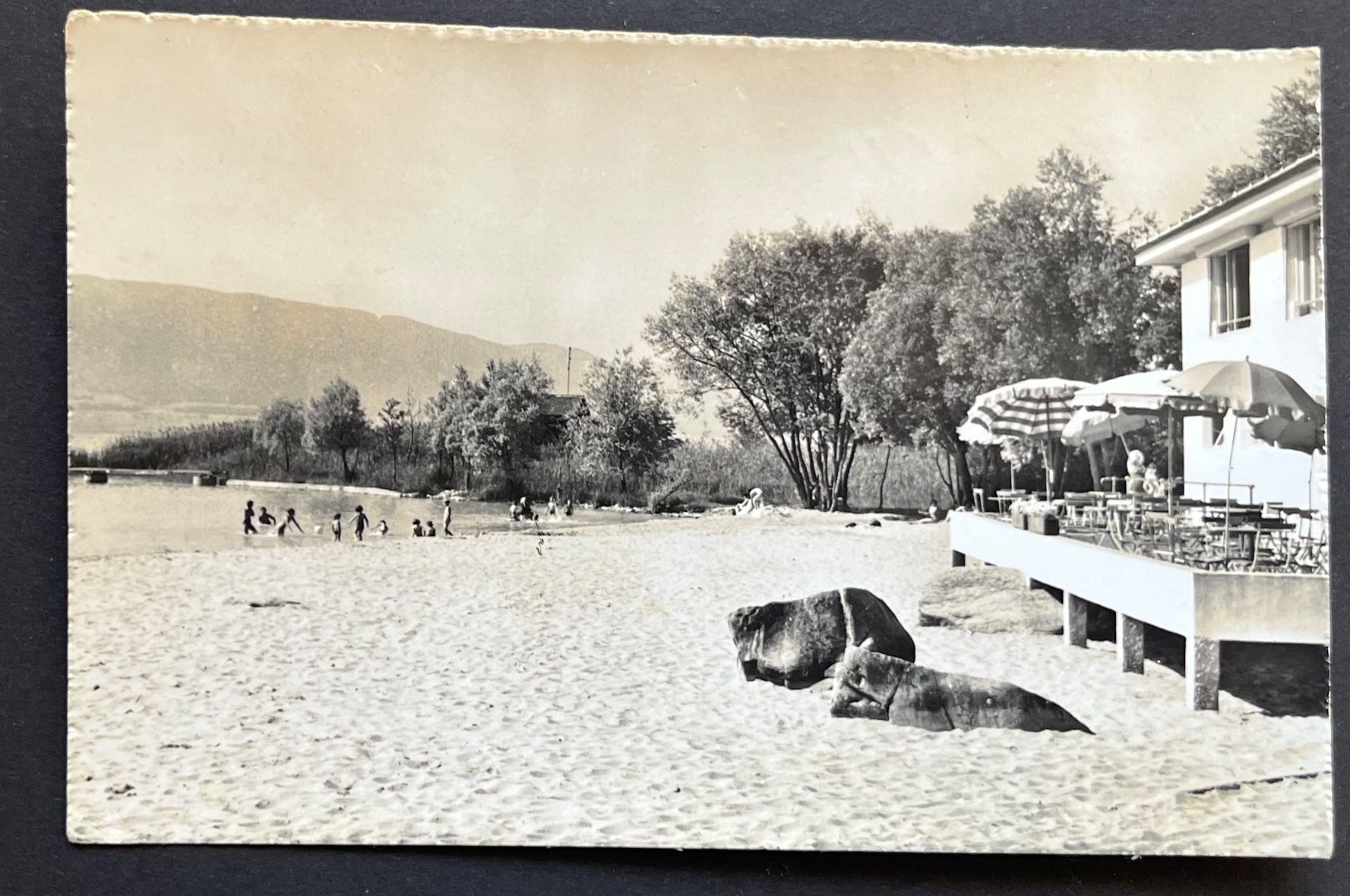 Ansichtskarten: Estavayer Plage, Camping ca. 1950 – Gebraucht aus Ostermundigen von DaxKarten-75