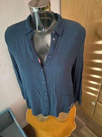 Tommy Jeans langarm Bluse Grösse S Jeansblau