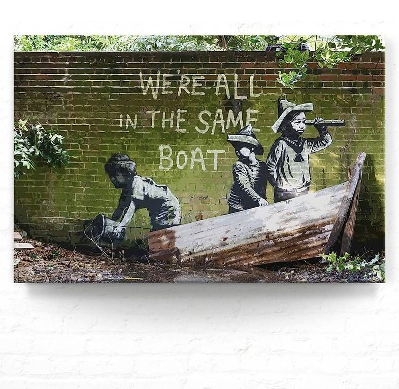 Foto & Immagini: Banksy leinwandbild 70x150 – Usato da Riehen venduto da harald13