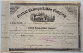 Aktie USA: Central Transportation Company, 1875
