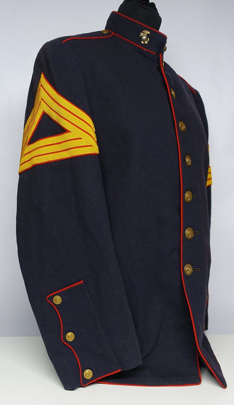 Uniformi: Seltene USMC Uniform Jacke QM Sergeant ca. 1.Weltkrieg – Usato da Kappelen venduto da Marmoe 1