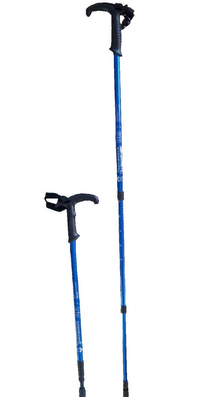 Wanderstöcke: 2er Set Wanderstöcke bis 130 cm - Silber – Neu und originalverpackt aus Werdenberg von EXA-Outdoor 1