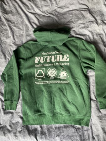 H&M Hoodie, Grösse M, Grün, "Future" Print, Top Zustand!