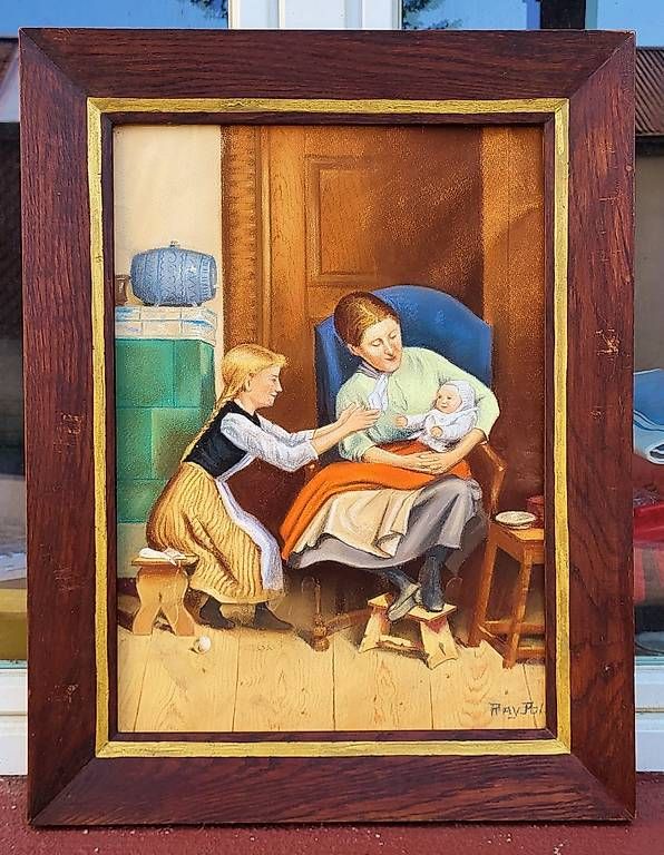 Dipinti: Pastel années 1920, copie de Albert Anker. – Usato da Lavey-Village venduto da pro_xht6