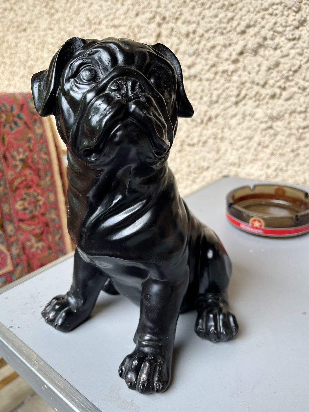 Figuren: French Bulldog Mops Figur schwarz sitzend süss – Gebraucht aus Winkel von Tongabonga 2