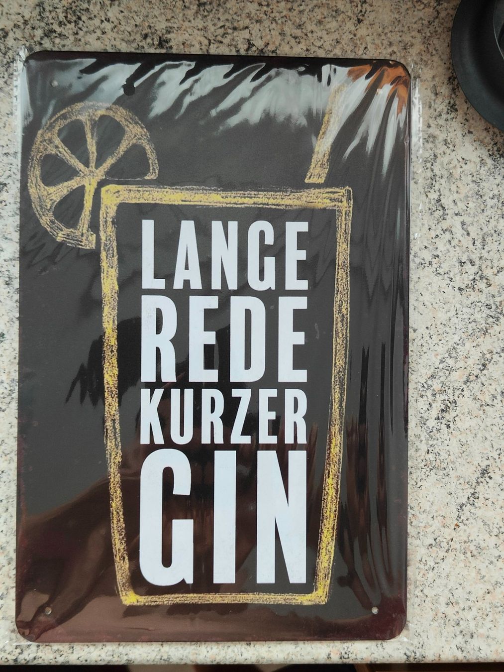 Insegne: Blechschild Lange Rede kurzer GIN – Nuovo e nell'imballaggio originale da Wangen SZ venduto da Charlie_Firpo