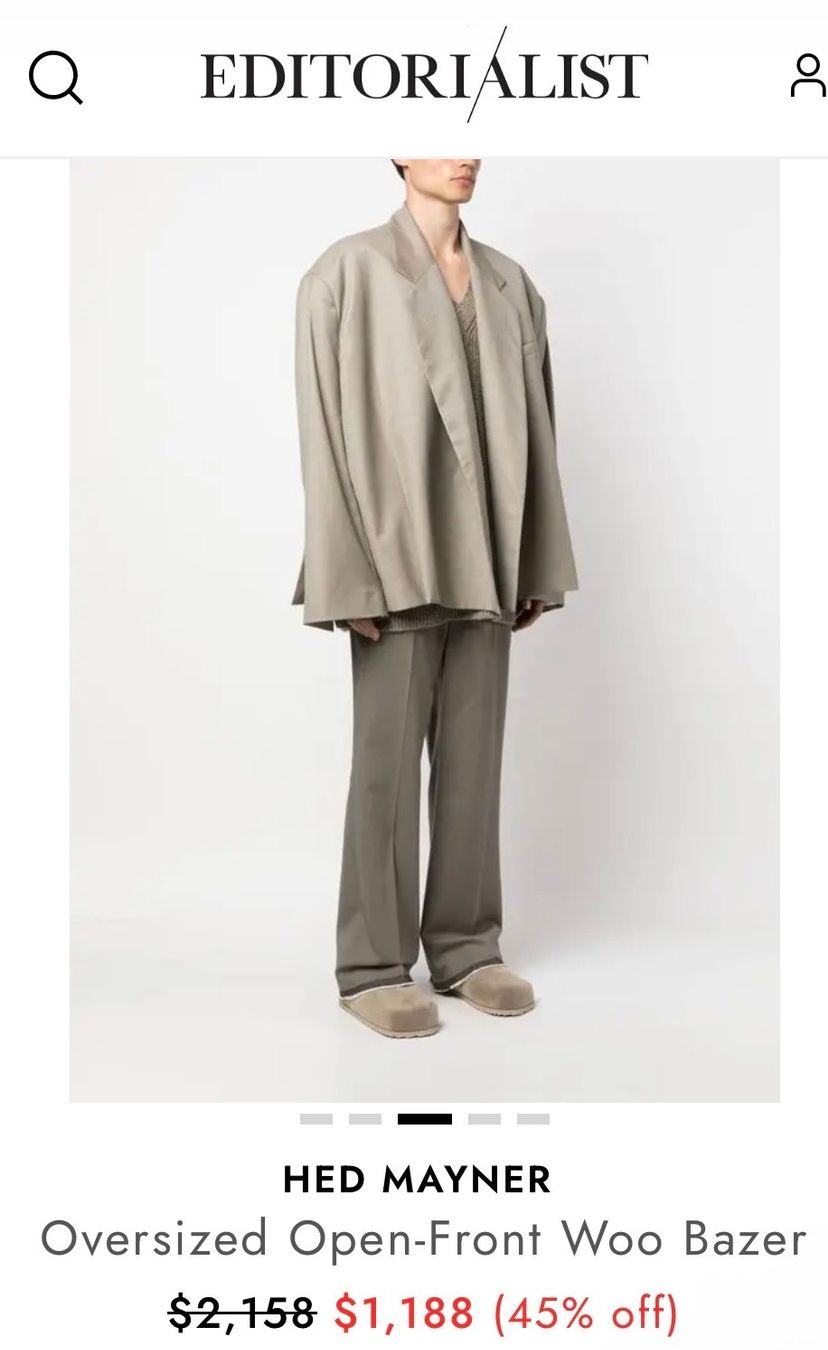 Giacche: Hed Mayner Oversized Blazer Padded Strong Shoulder – Nuovo (secondo la descrizione) da Kaltbrunn venduto da LuxShop 3