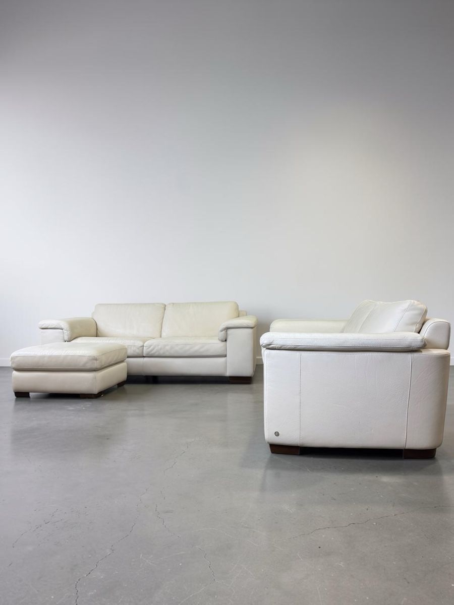 Natuzzi Divani: Natuzzi Brivido Sofagarnitur, echtes Nappaleder, Creme – Usato da Bachenbülach venduto da Sofalab.swiss 7
