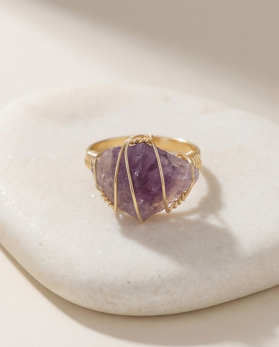 Ringe: Bague améthyste brute dorée - neuve – Neu (gemäss Beschreibung) aus Vuisternens-Romont von gol_xp6p 2
