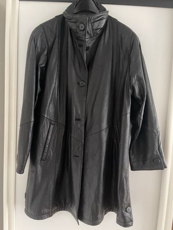 Ledermantel Pier Angelini schwarz Grösse 38 echt Leder