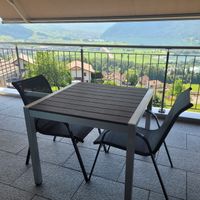 Balkon/Gartentisch Set mit 4 Stühlen 