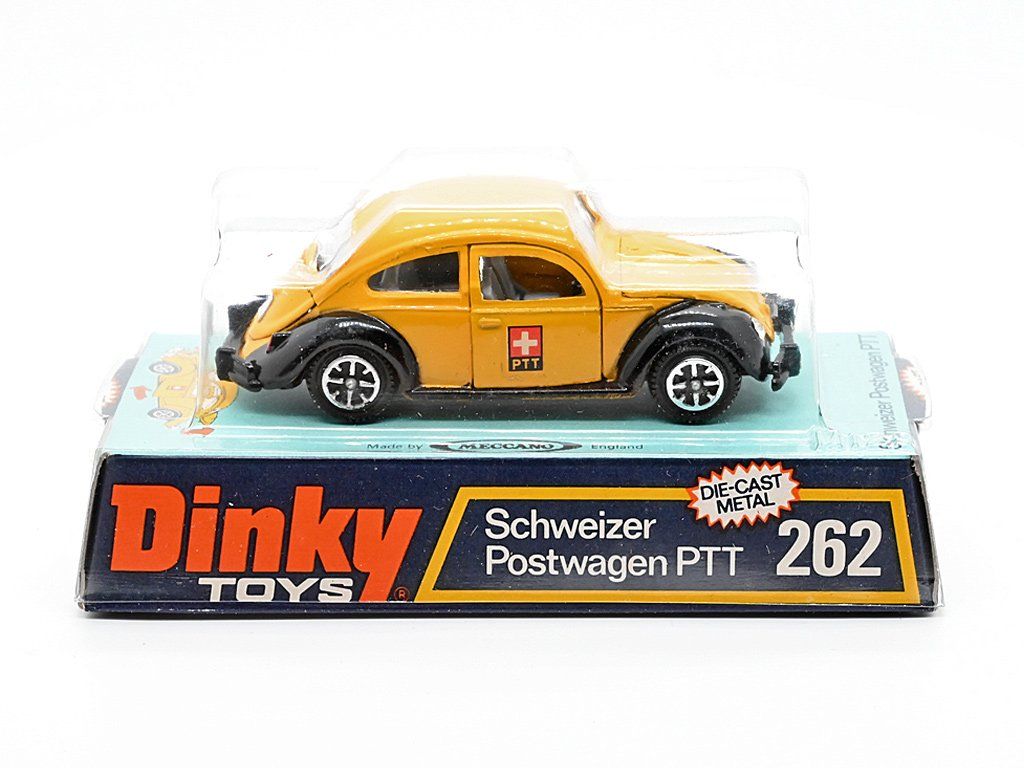 Schuco Modellini d'auto: DINKY TOYS 262 VW KÄFER SCHWEIZER POSTWAGEN PTT – Usato da Zufikon venduto da MatchboxCorner 2
