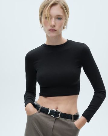 🤩MANGO STRICK PULLOVER SCHWARZ & BAUCHFREI NEU & GUCCI P.