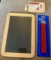 Kleines Set: Tafel, Schwamm & Kreidestifte (NEU)