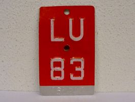LU 83 VELONUMMER - FAHRRADSCHILD