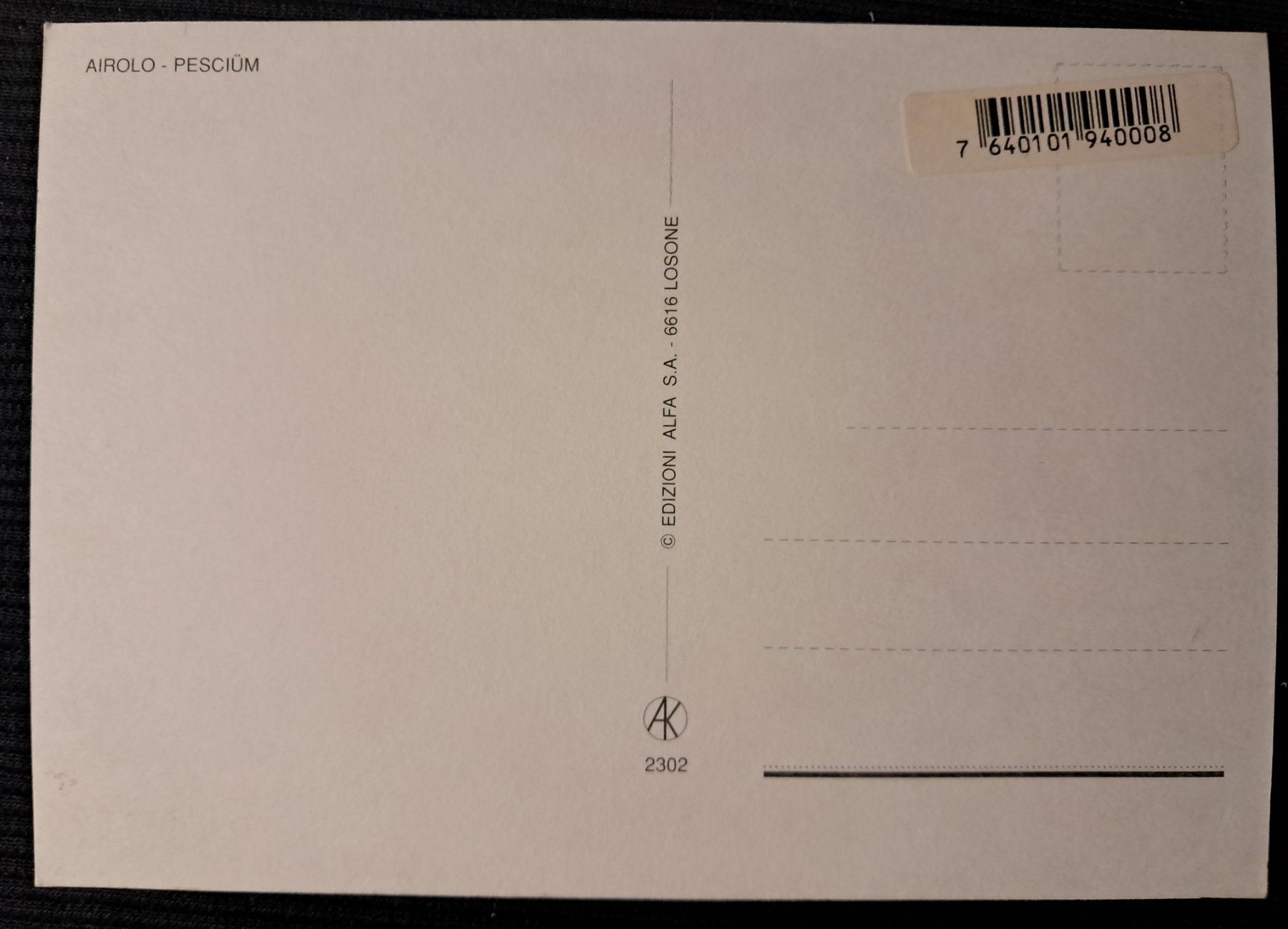 Cartes postales: AIROLO - PESCIUM - SEILBAHN – D'occasion à Ponto Valentino par giorgia06 1