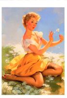 Postkarte "Pin-up".